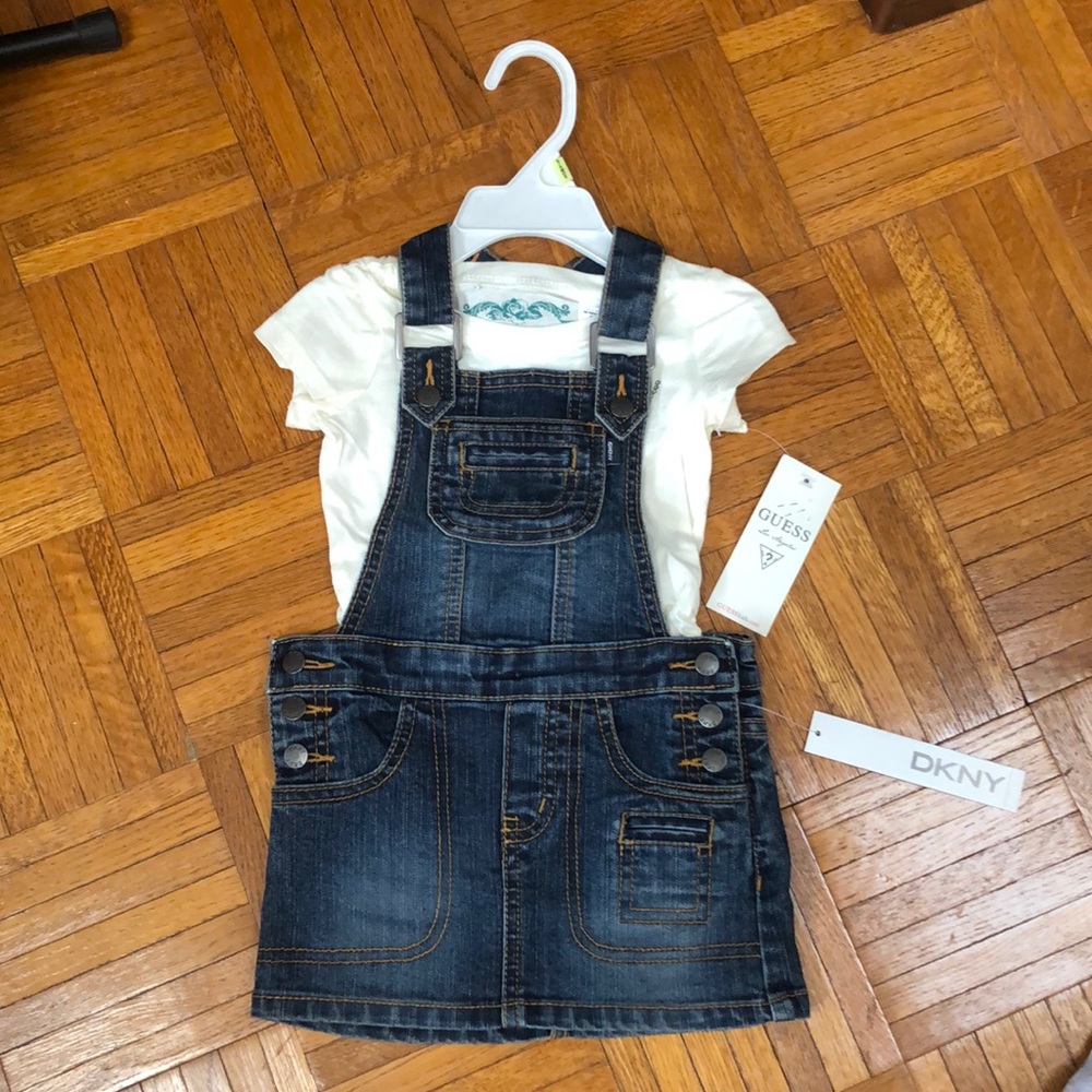 Girl’s set t-shirt and overall skirt
